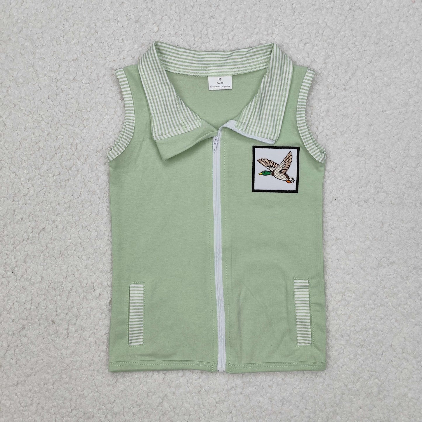 Green Striped Duck Vest