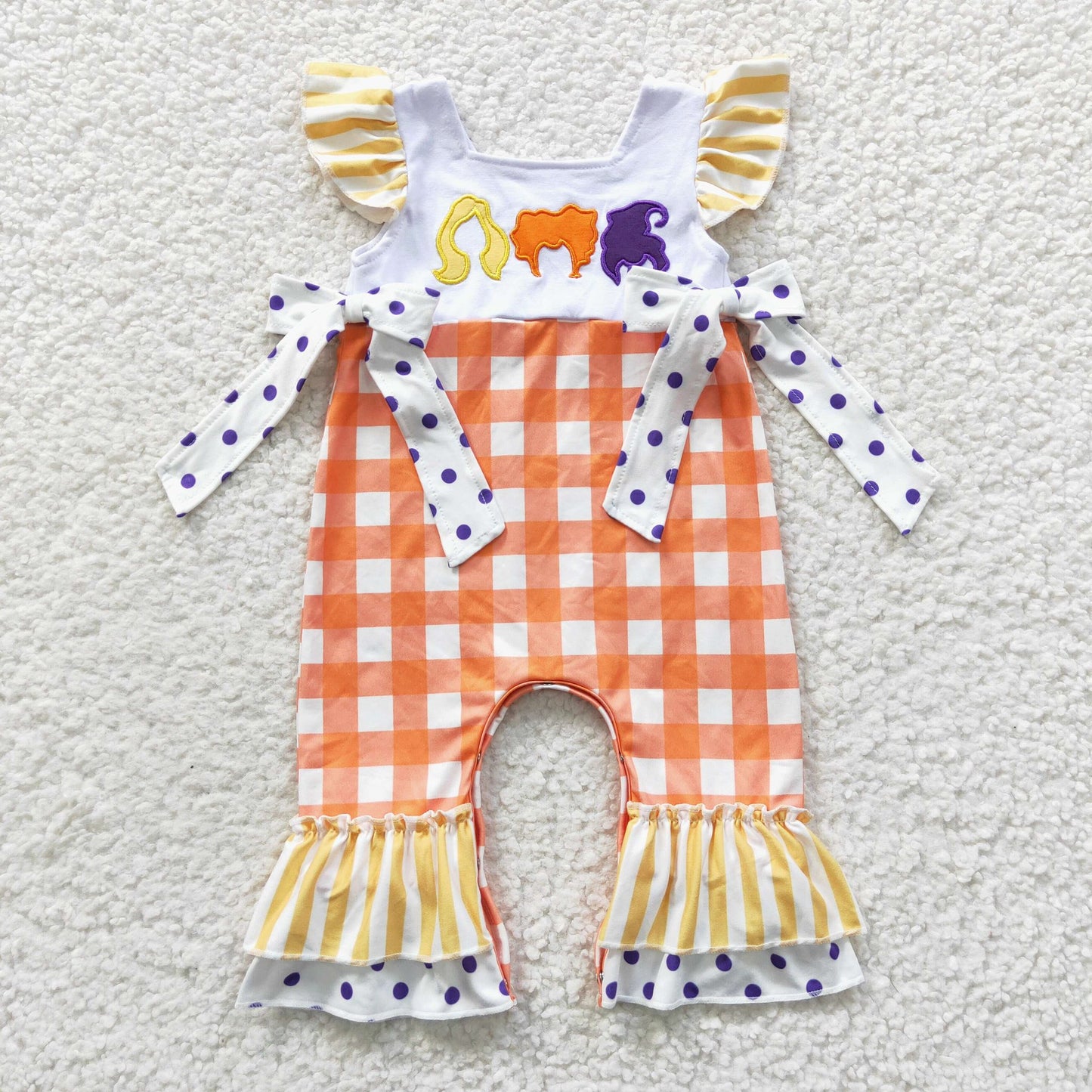 Sister Witches Ruffle Bow Romper
