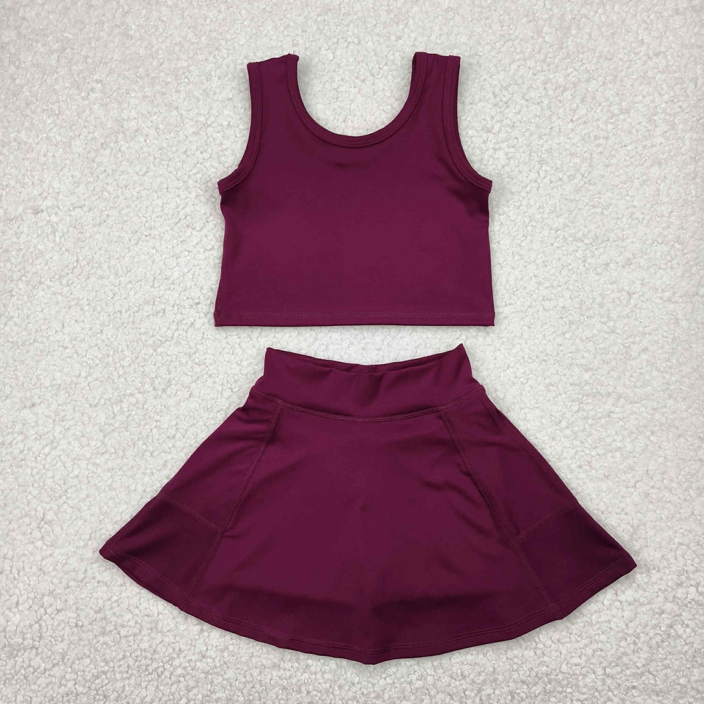 Cranberry Yoga Skirt Set