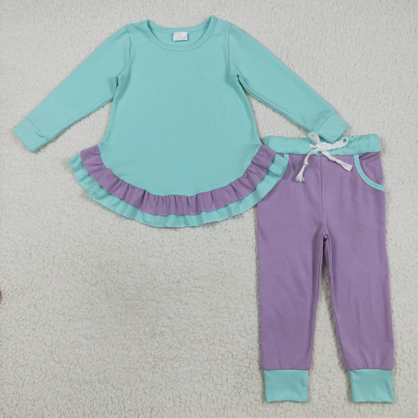Basic Blue and Purple Tunic Jogger Set