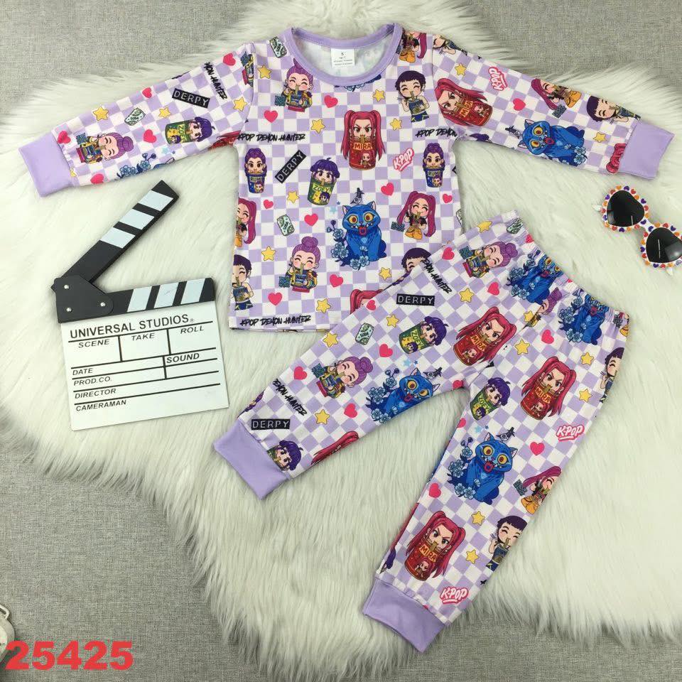 Purple Checkerboard Hunter Pajamas Set