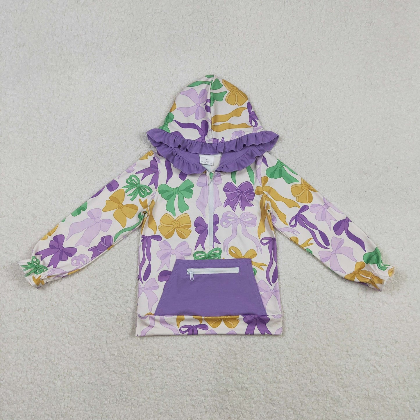 Mardi Gras Coquette Hooded Pullover
