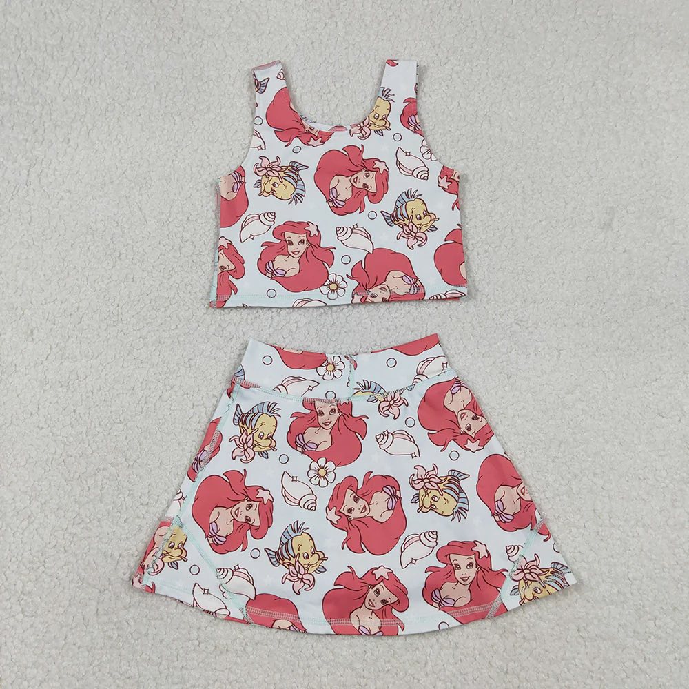Mermaid Princess Athletic Skort Set