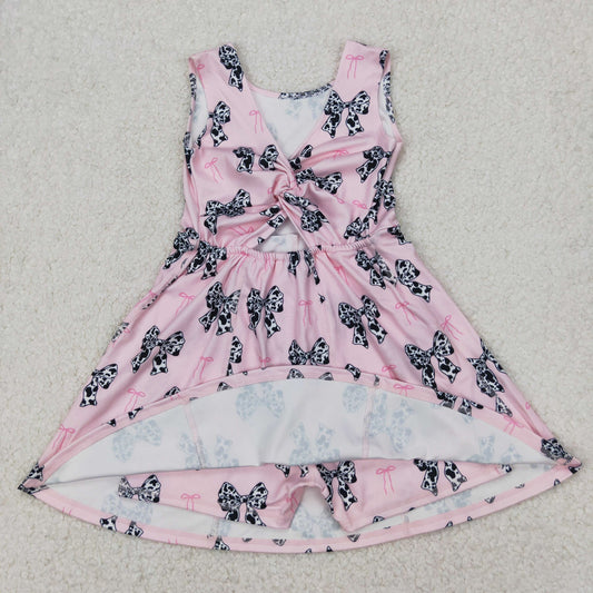 Cow Print Bows Yoga Dress