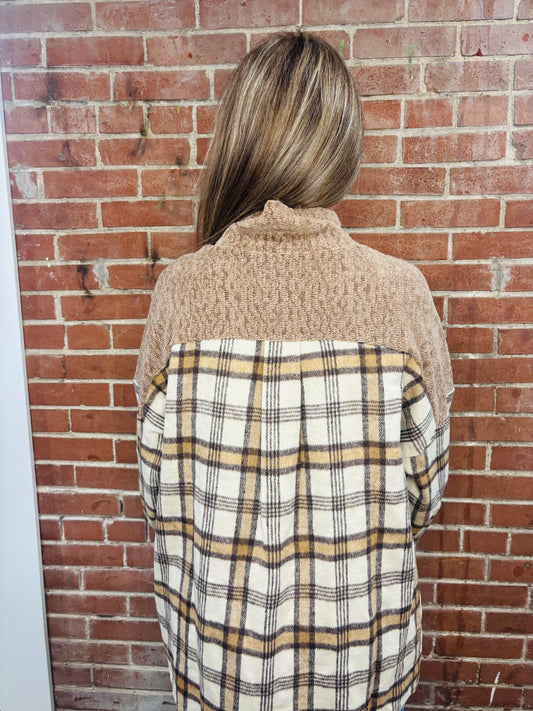 Pop of Plaid Sweater Pullover