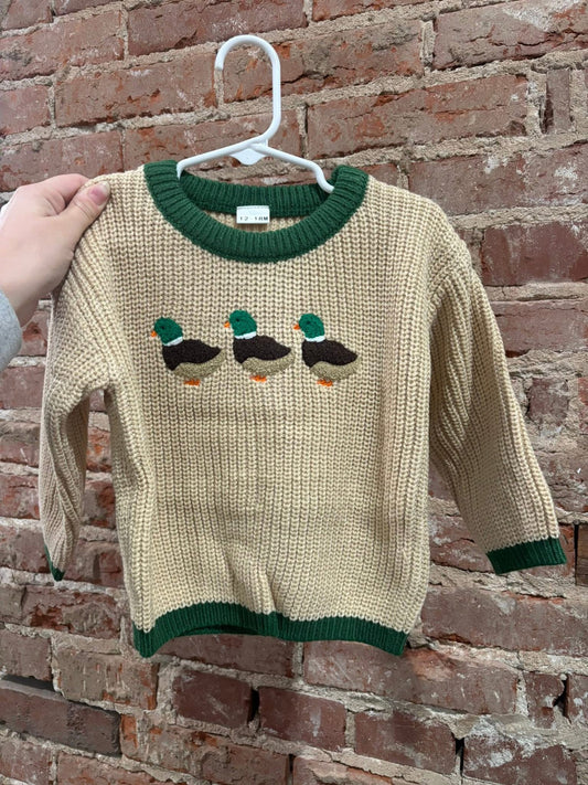 Oversized Embroidery Mallard Duck Sweater