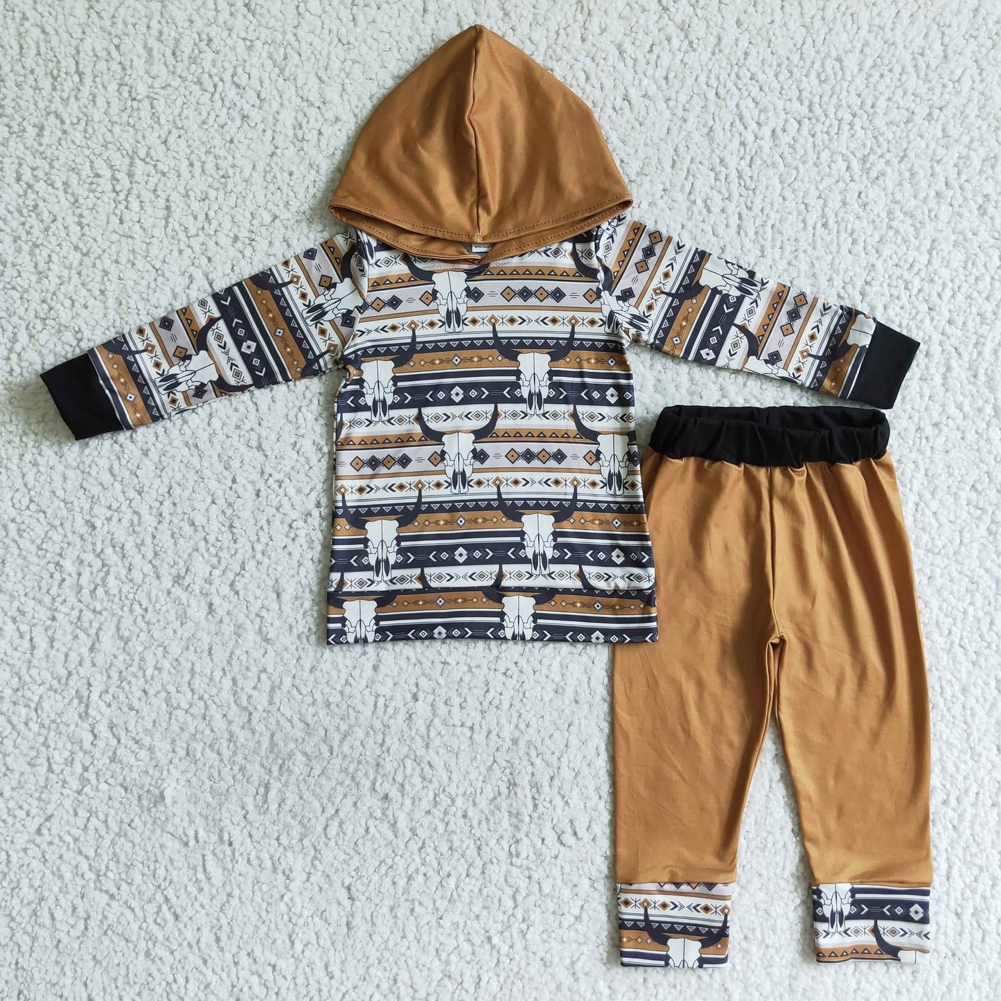 Brown Aztec Bull Set
