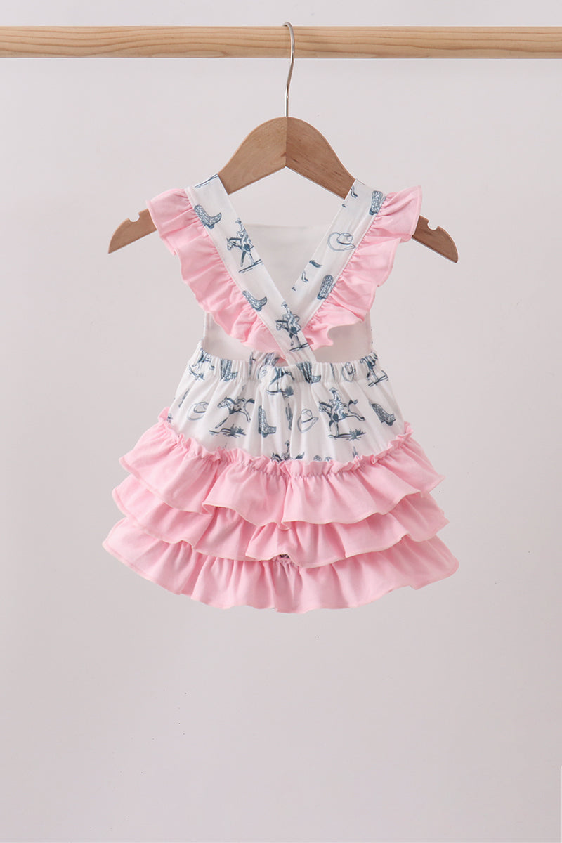 Pink Cowboy Ruffle Bubble