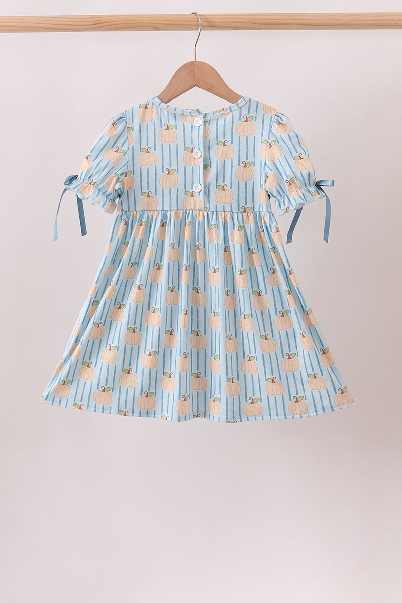 Blue Pumpkin Embroidery Ruffle Dress