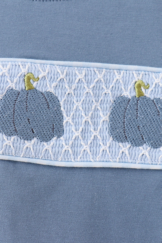 Blue Pumpkin Smocked Gingham Pants Set