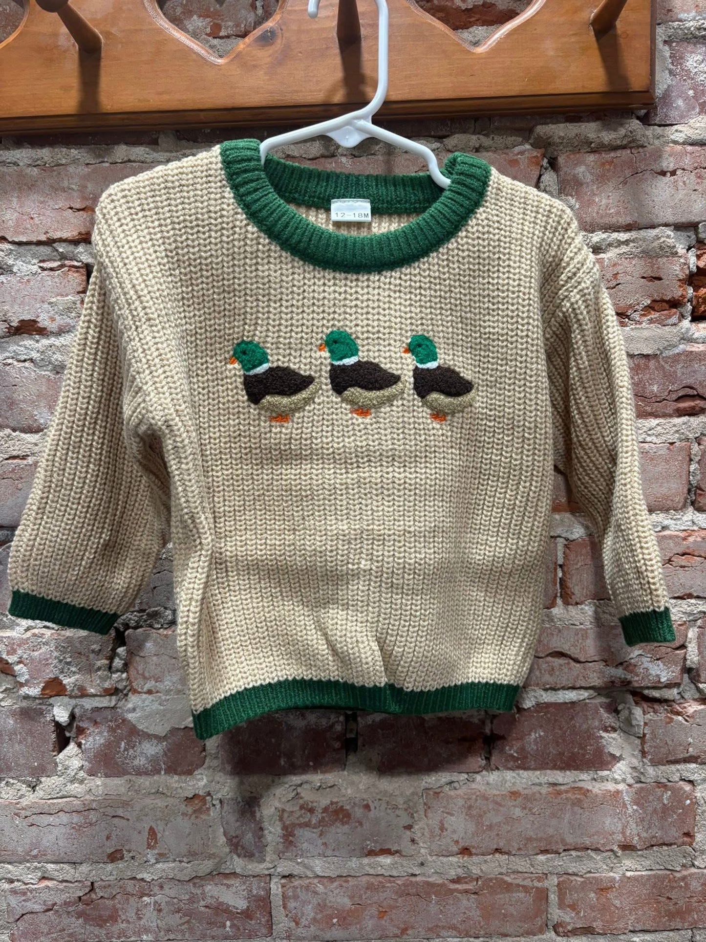 Oversized Embroidery Mallard Duck Sweater