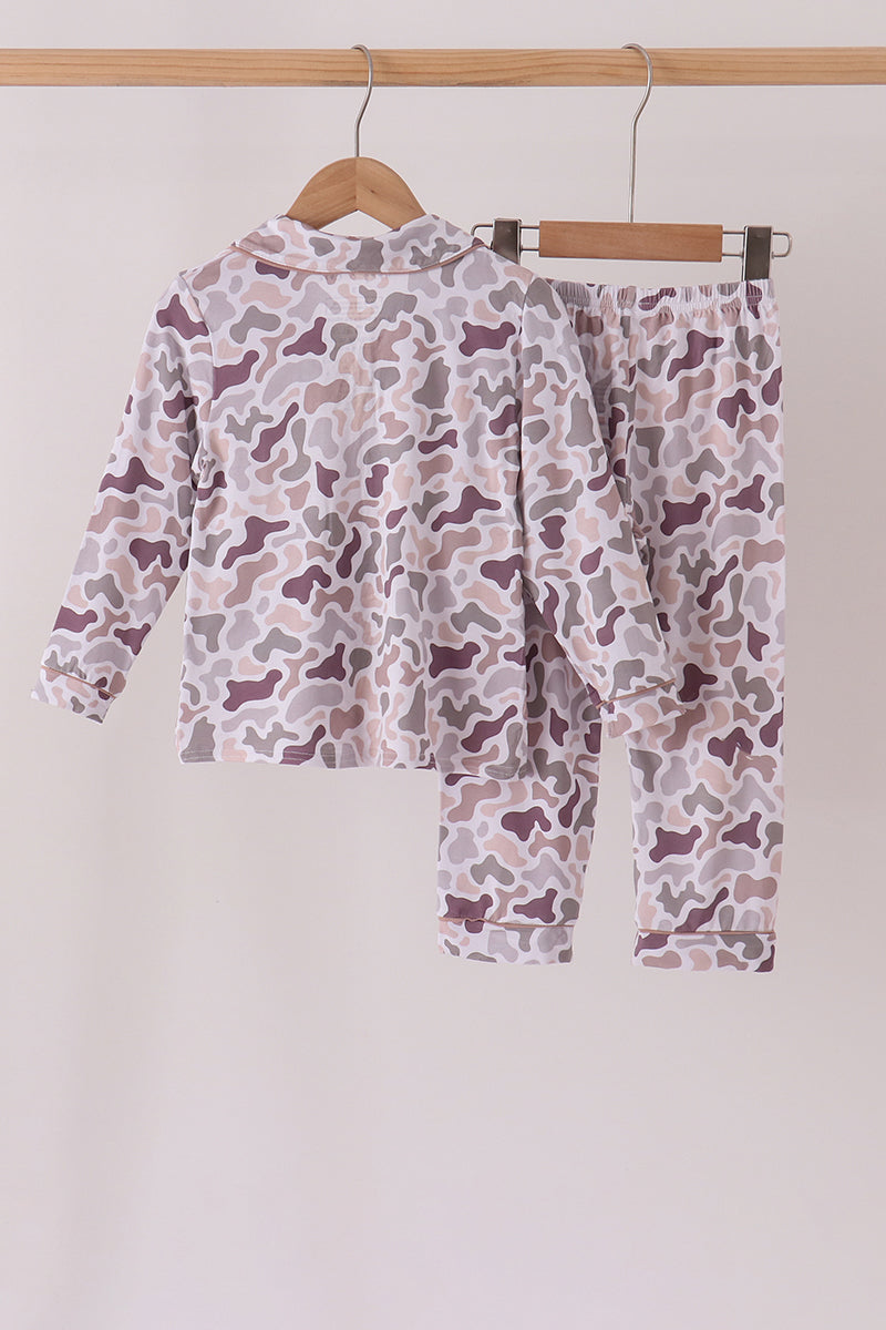 Camouflage bamboo pajama set