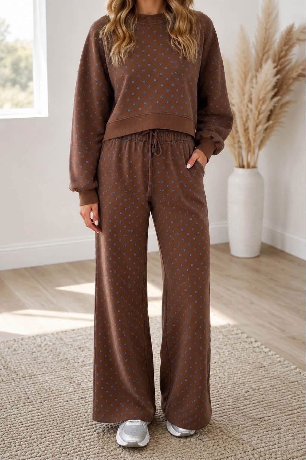 Brown Polka Dot Set
