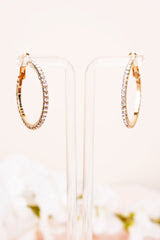 Silvertone or Goldtone Hoop Earrings