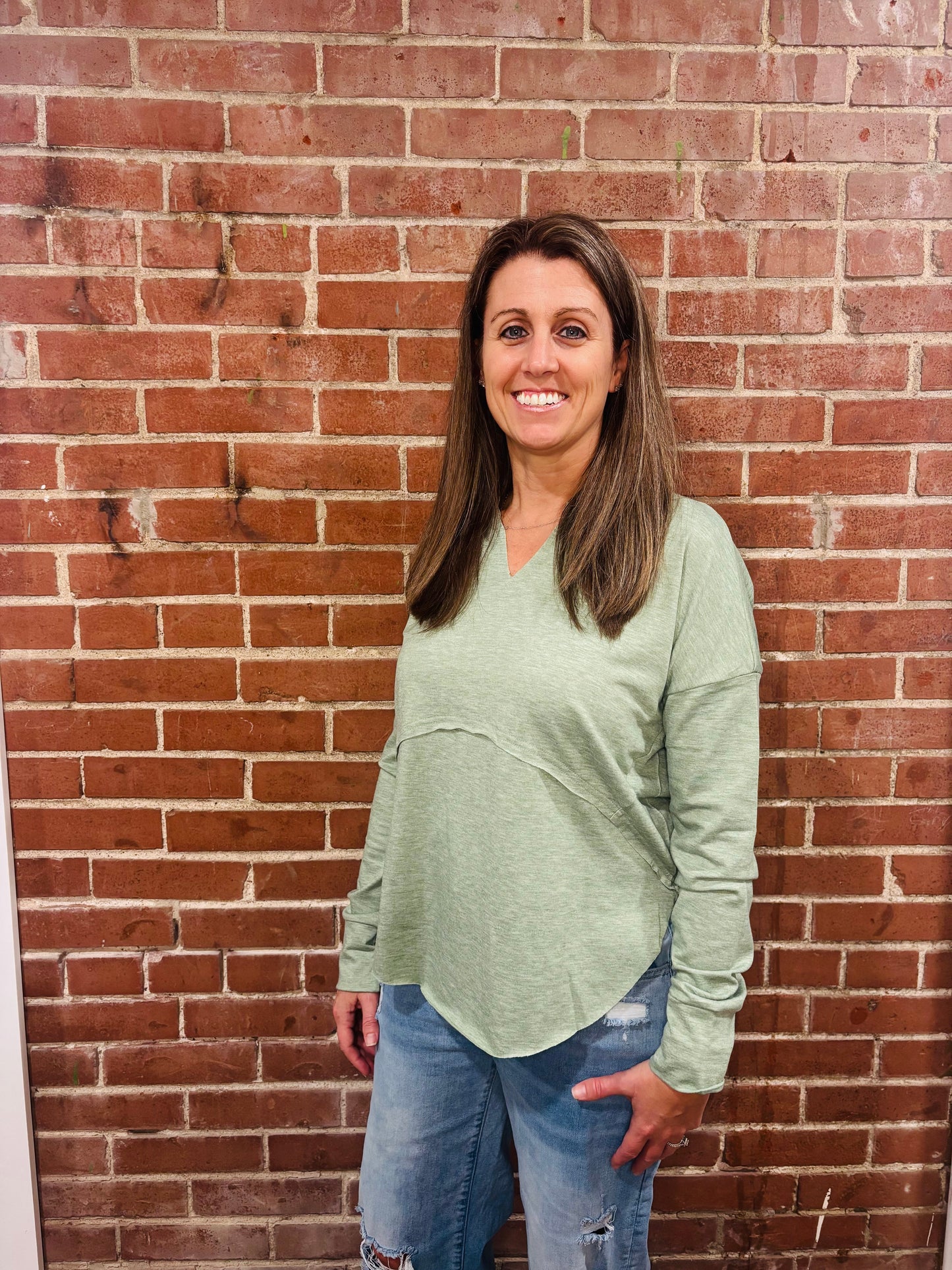 Keeping It Simple Green Long Sleeve