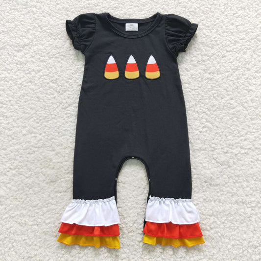 Candy Corn Ruffle Romper