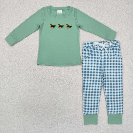Mallard Ducks Plaid Pants Set