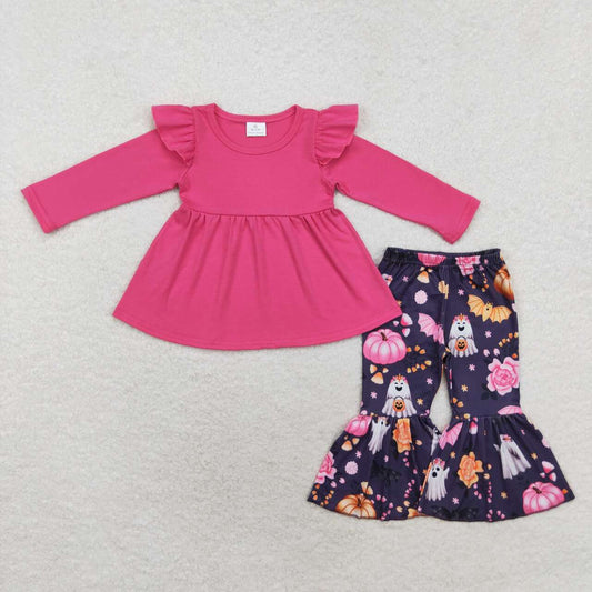 Pumpkin Ghosts Bell Bottom Pants Set