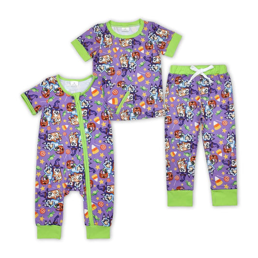Blue Dog Halloween Jogger Set