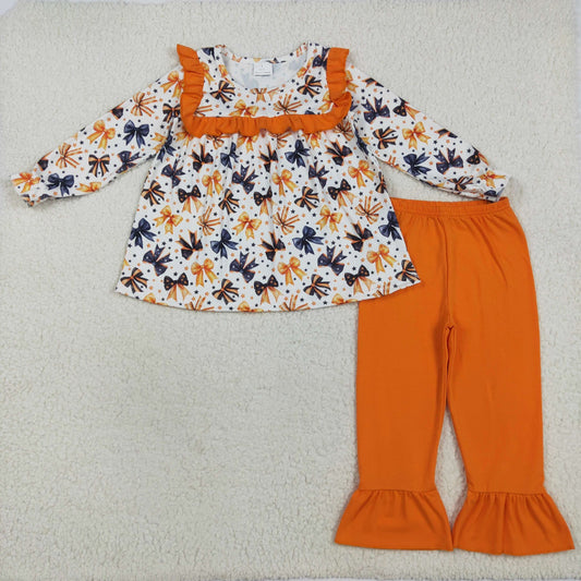 Halloween Bows Bell Bottom Pants Set