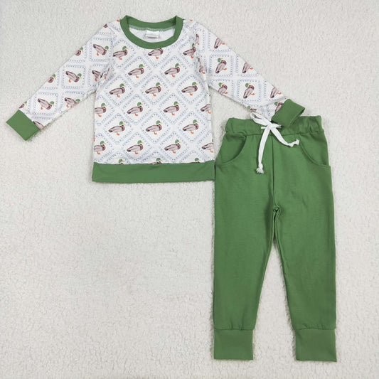 Green Duck Crest Jogger Set