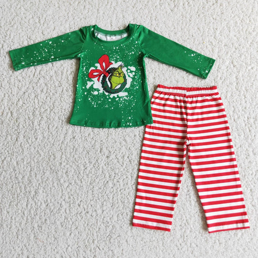 Green Guy Striped Pants Set