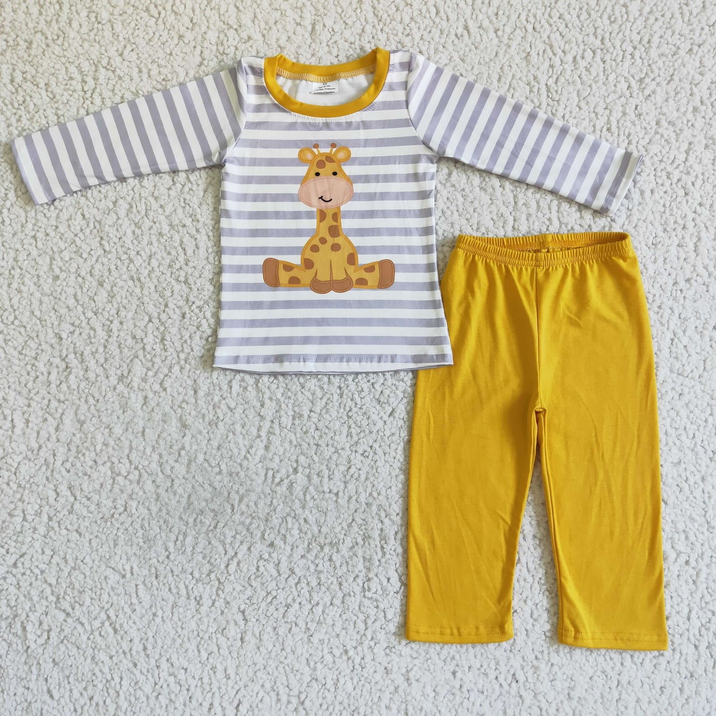 Yellow Striped Giraffe Set