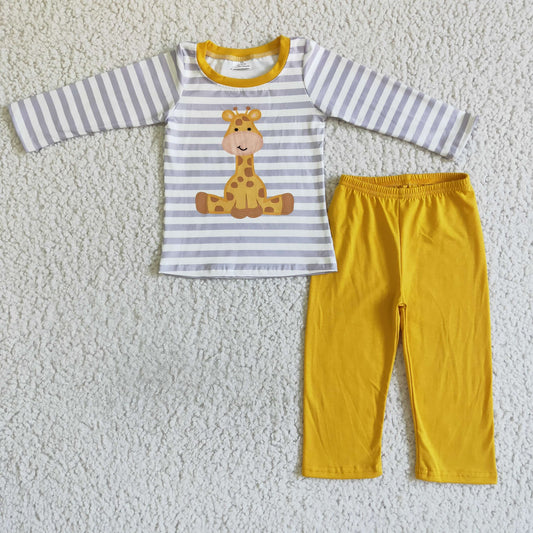 Yellow Striped Giraffe Set