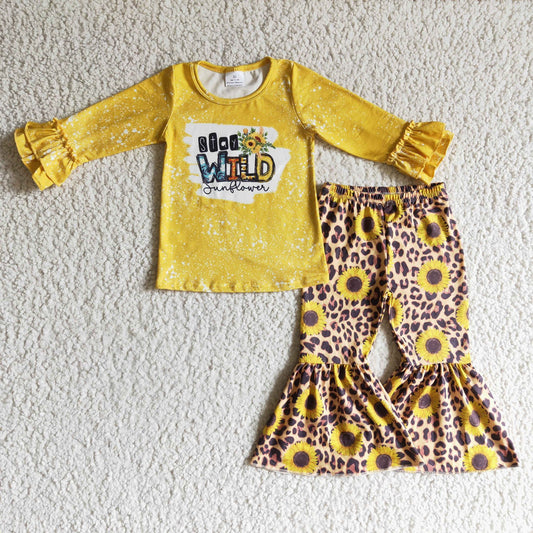 Stay Wild Sunflower Bell Bottom Set