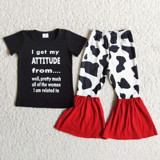 Attitude Cow Print Set