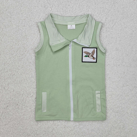 Green Striped Duck Vest