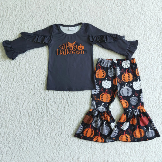 Black Happy Halloween Pumpkin Set