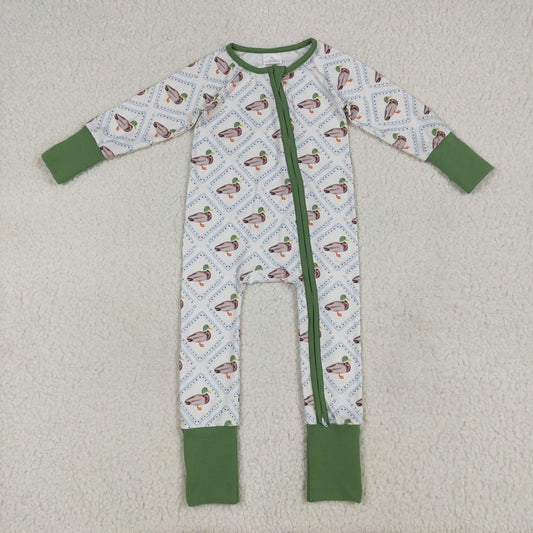 Green Mallard Print Zippy