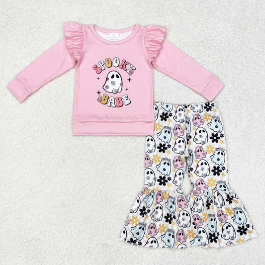 Spooky Babe Ghost bell Bottom Set