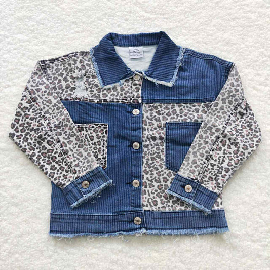 Cheetah Print Denim Jacket