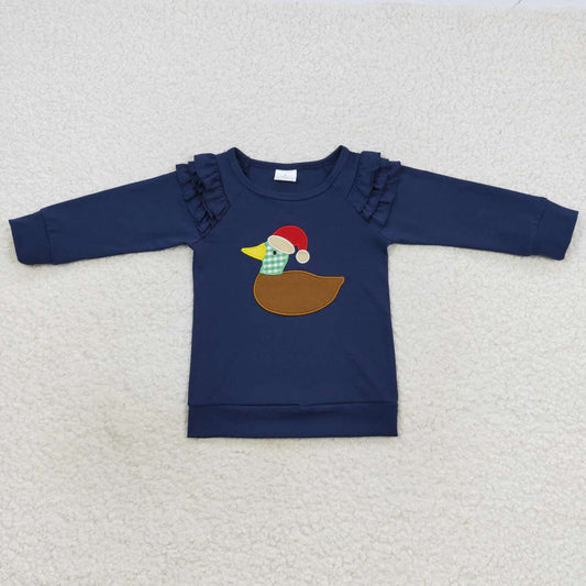 Ruffle Christmas Duck Top