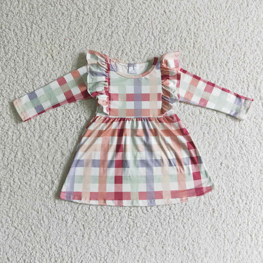 Fall Colored Gingham Dress