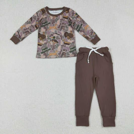 Family Traditions Camo Jogger Set