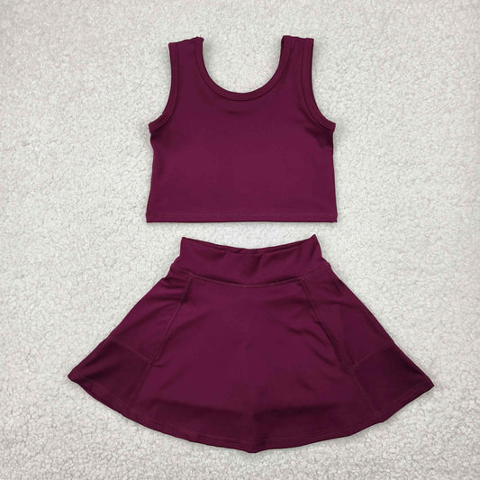 Cranberry Yoga Skirt Set