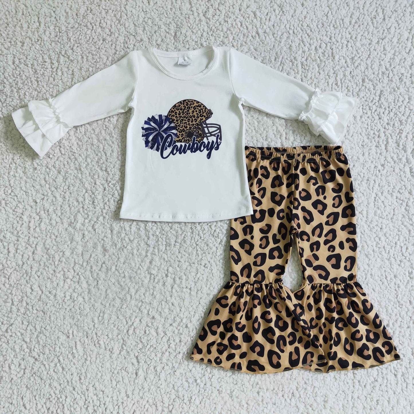 Cheetah Print Cowboys Bell Bottom Set