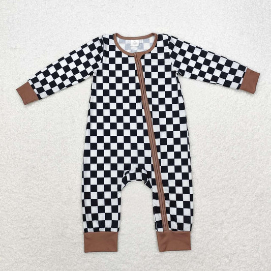 Brown And Black Checkerboard Zippy