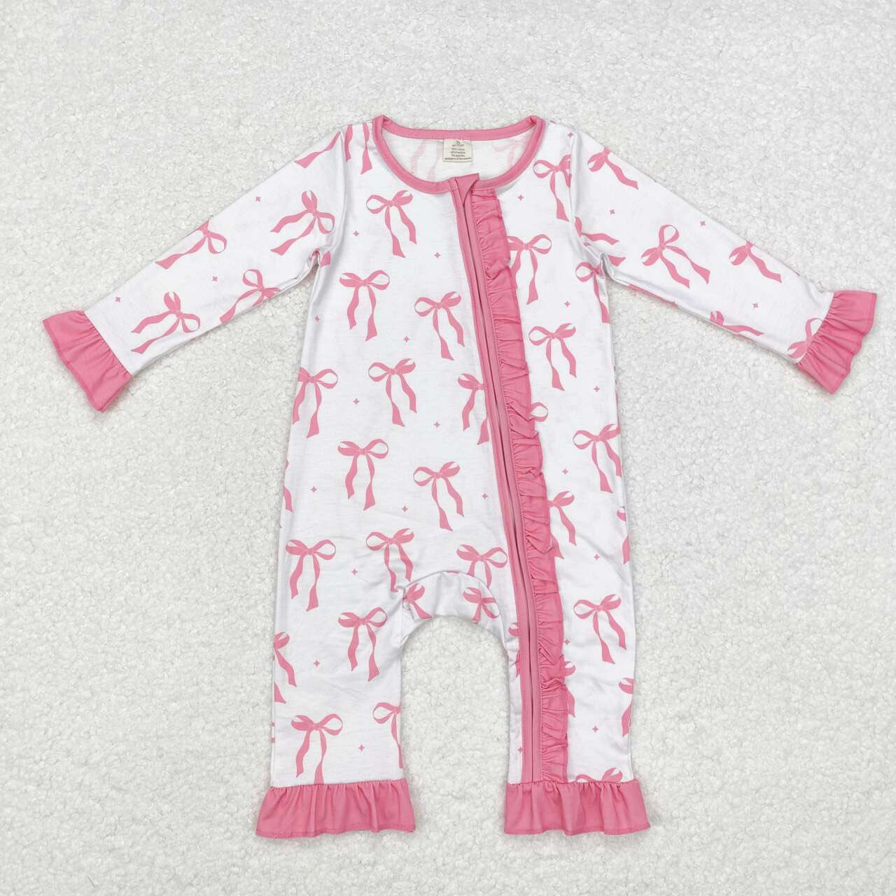 Pink Coquette Bow Ruffle Zippy