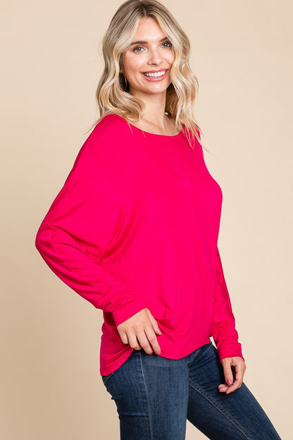 Ashley Hot Pink Long Sleeve