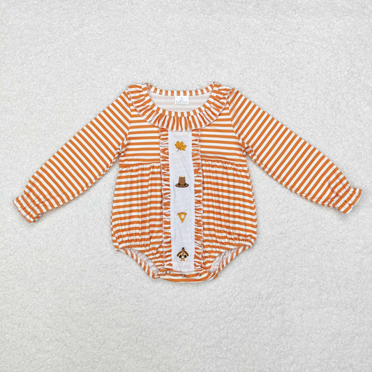 Embroidered Thanksgiving Day Romper