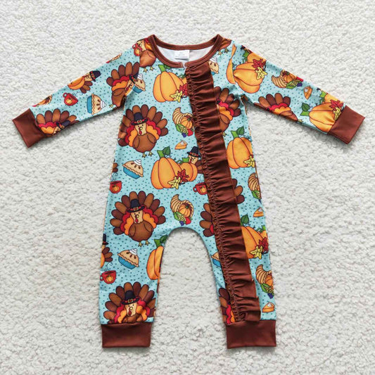 Turkey Day Ruffle Zippy