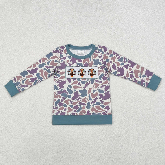 Embroidered Camo Turkey Shirt