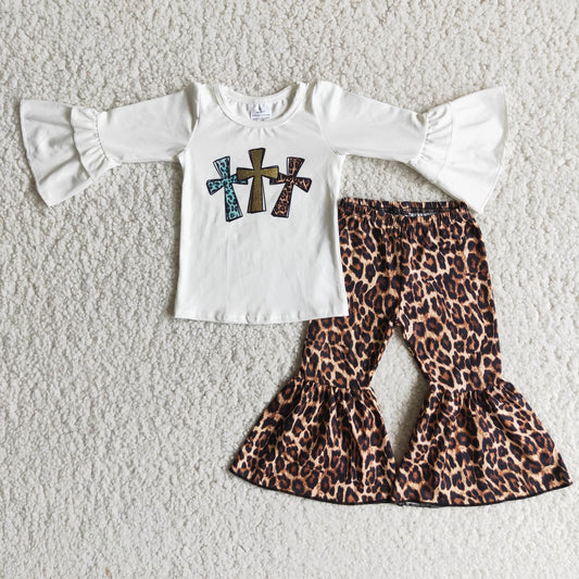 Cheetah Print Cross Pants Set