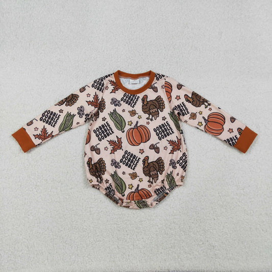 Gobble Turkey Pumpkin Romper