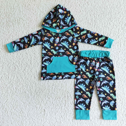 Dino Hooded Jogger Set