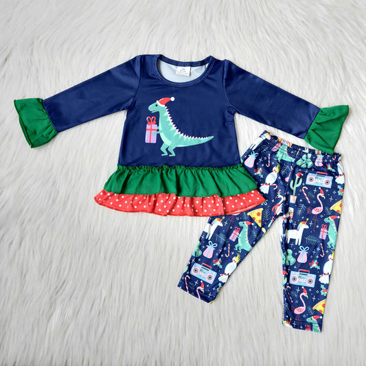 Dinosaur Christmas Animal Pants Set